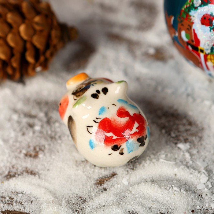 Сувенир «Поросёнок Боря», 2 см, гжель, цвет