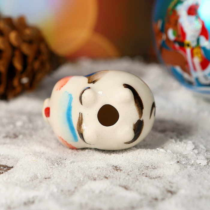 Сувенир «Поросёнок Боря», 2 см, гжель, цвет