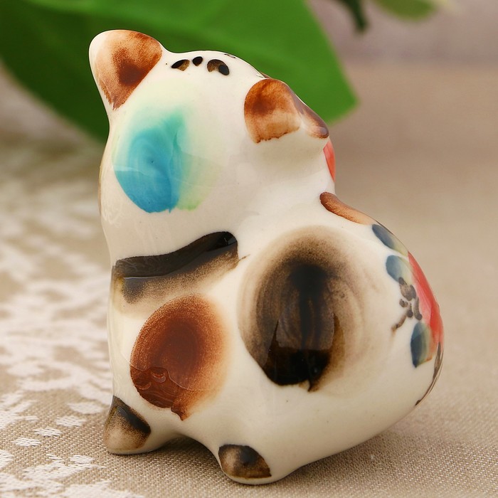 Сувенир «Свинка Фрося», 5 см, гжель, цвет