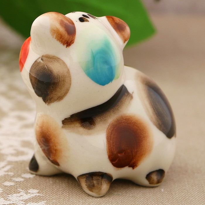 Сувенир «Свинка Фрося», 5 см, гжель, цвет