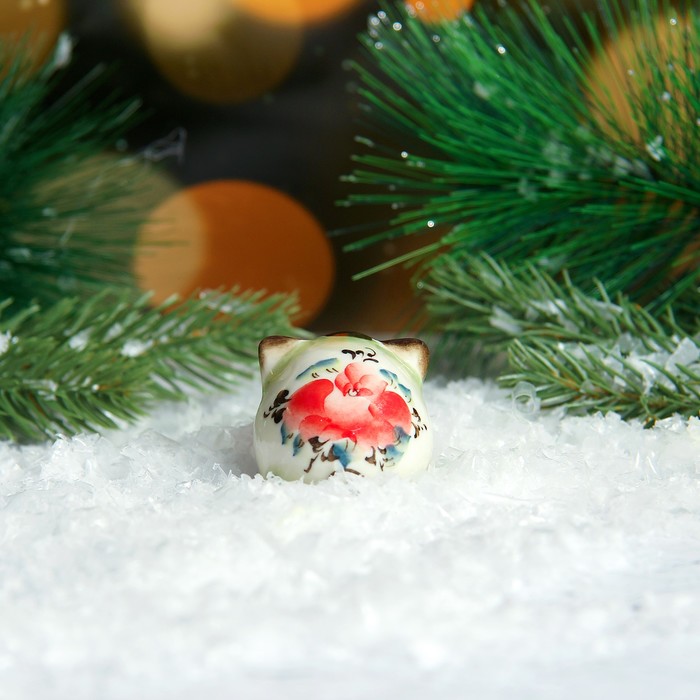 Сувенир «Поросёнок Матвей», 2,5 см, гжель, цвет