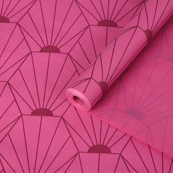 Пергамент флористический "Орнамент на сливе", 58 г/м², 0,5 х 10 м