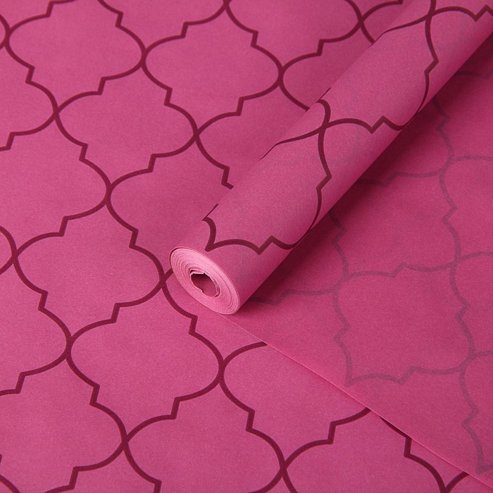 Пергамент флористический "Орнамент на сливе", 58 г/м², 0,5 х 10 м