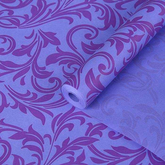 Пергамент флористический "Ветки", сиреневый, 58 г/м², 0,5 х 10 м