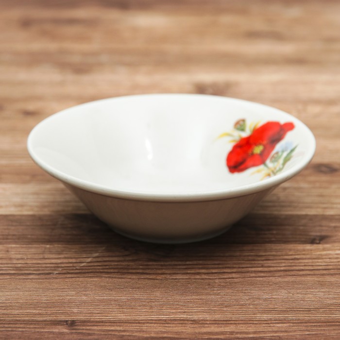 Салатник 0,25 л "Донской" мак полевой, деколь, фарфор