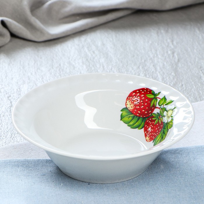 Салатник 0,5 л "Солнышко" земляничная пара, деколь