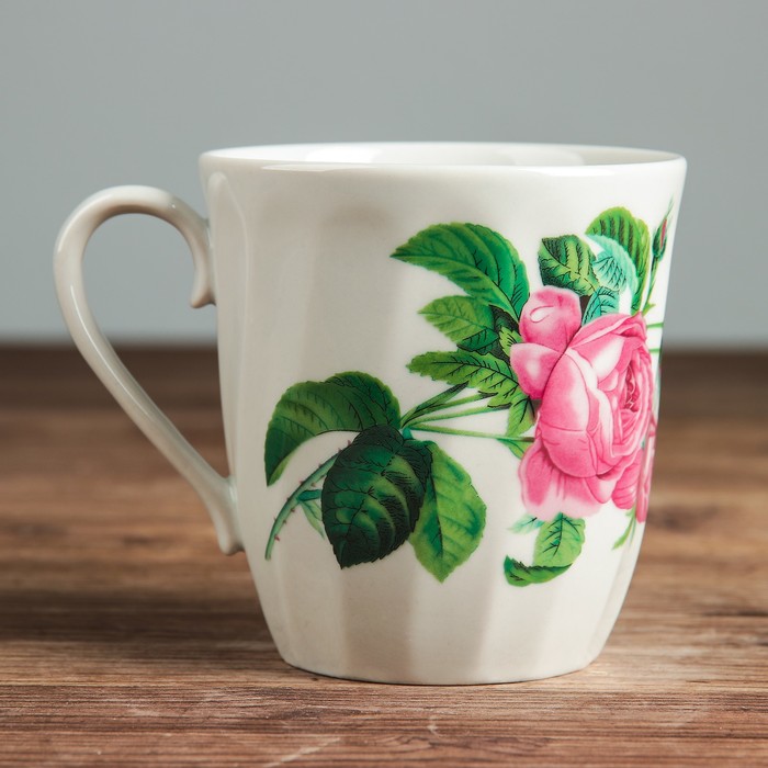 Кружка 0,35 л "Волна" роза Кавказа, деколь