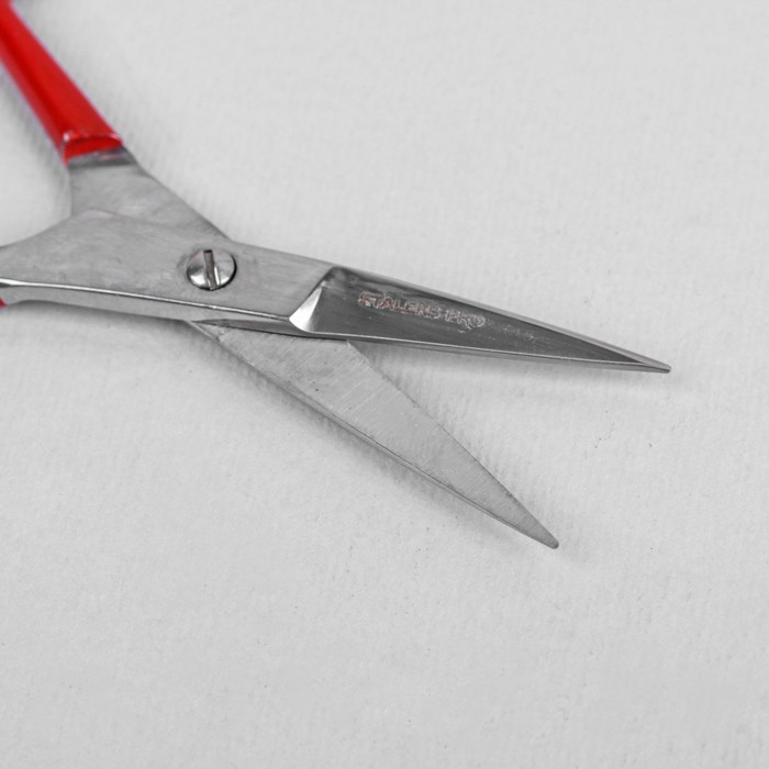 Ножницы маникюрные, цвет серебристый/красный