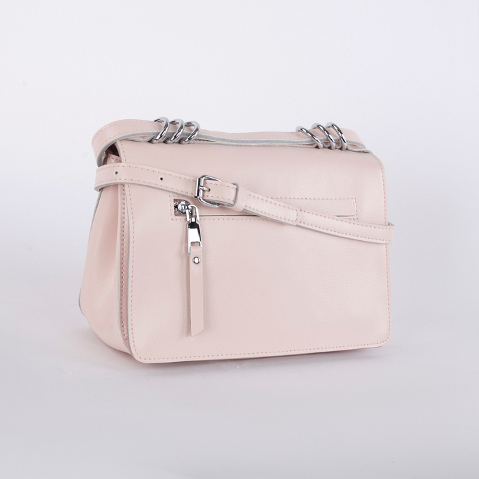 Сумка женская, отдел с перегородкой, наружный карман, длинный ремень, цвет розовый