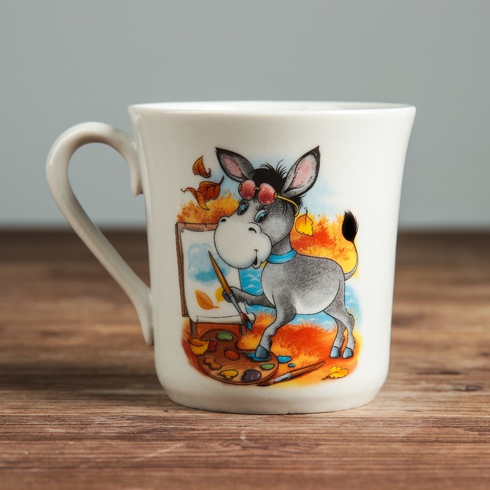 Кружка 250 мл "Верона" азбука, деколь, микс