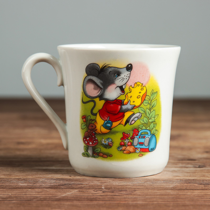 Кружка 250 мл "Верона" азбука, деколь, микс