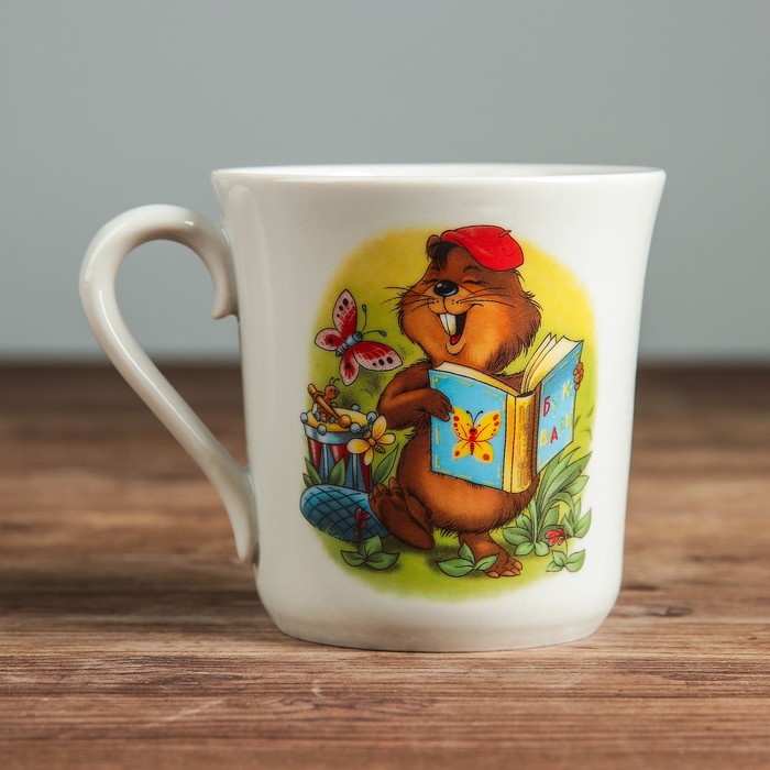 Кружка 250 мл "Верона" азбука, деколь, микс