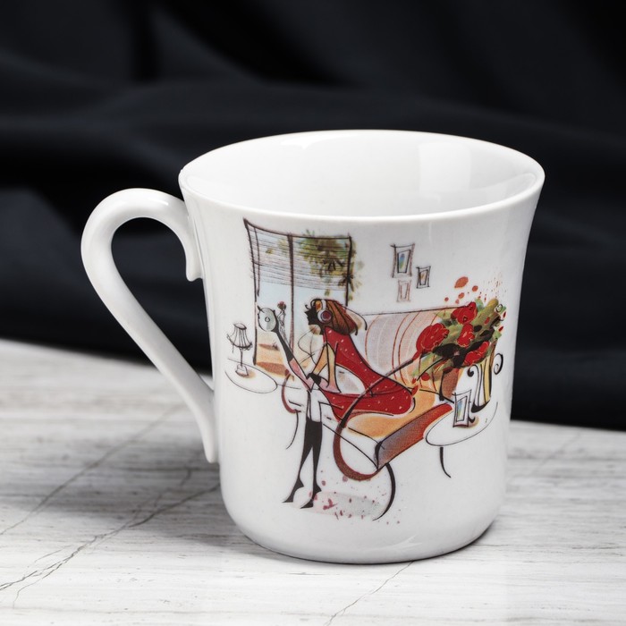 Кружка 0,25 л "Верона" модница, деколь, микс