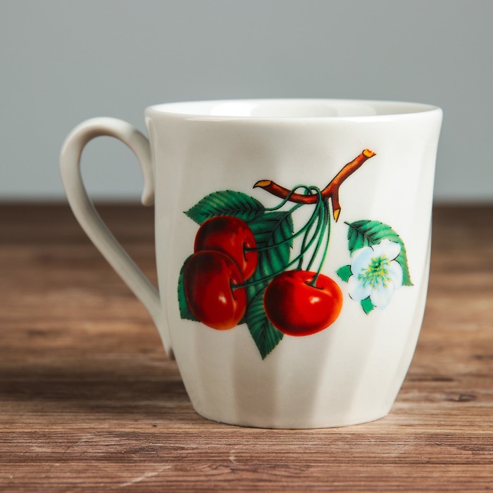 Кружка 0,25 л "Волна" вишня, деколь