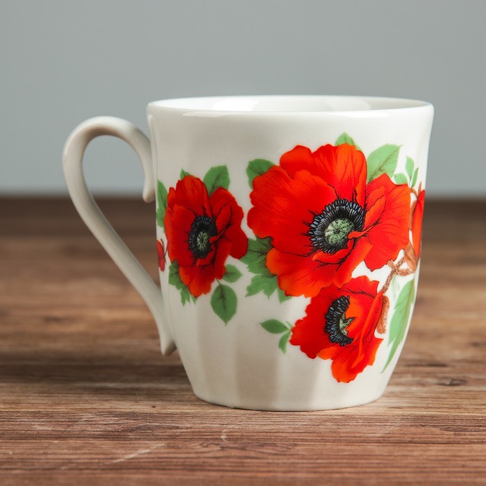 Кружка 0,25 л "Волна" мак кубанский, деколь