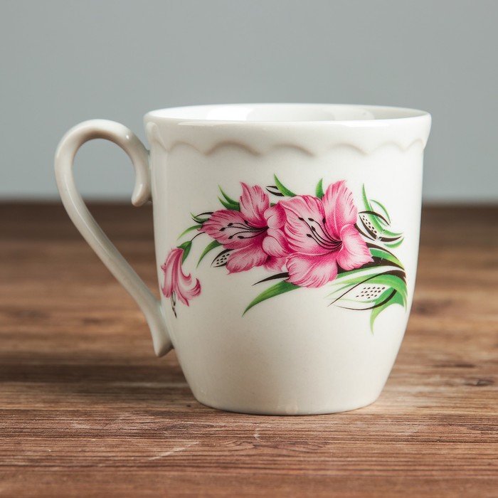 Кружка 0,25 л "Корона" гладиолус, деколь