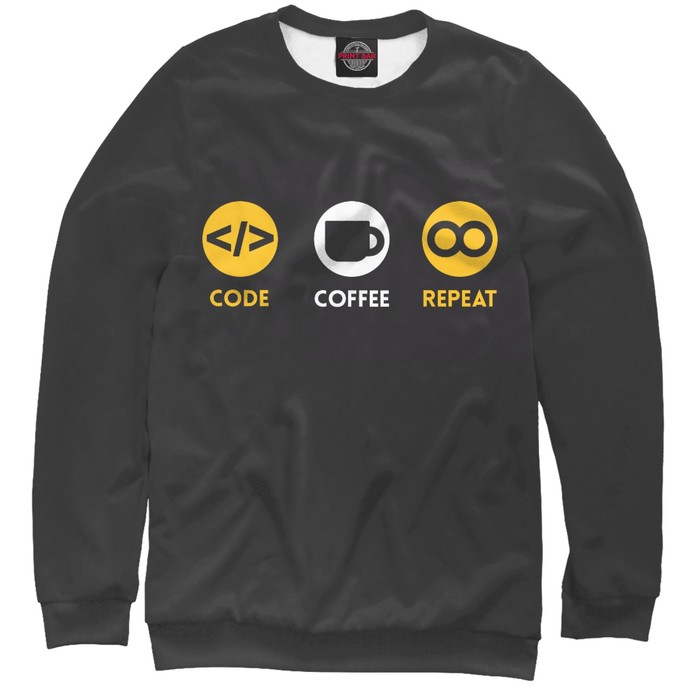 Свитшот для девочки "Программист" , рост 128 см ITT-770815