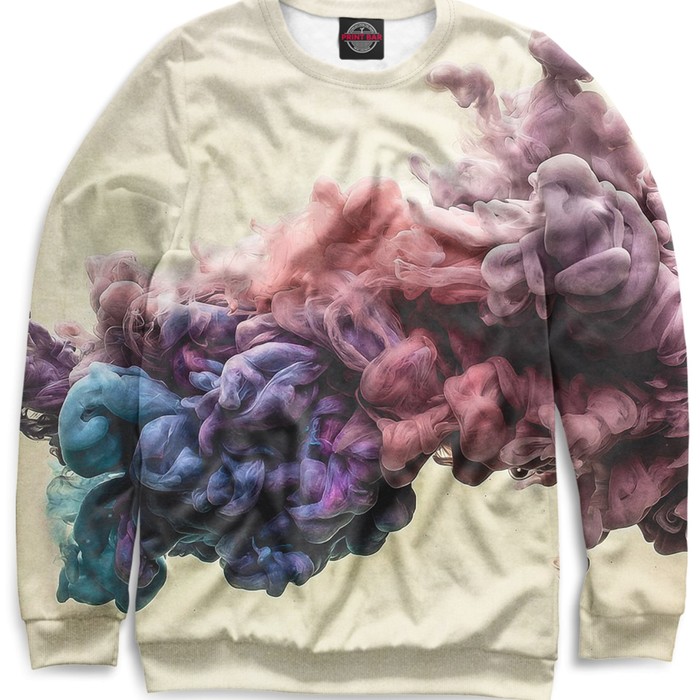 Свитшот для девочки "Цветной дым" , рост 122 см ABS-384666
