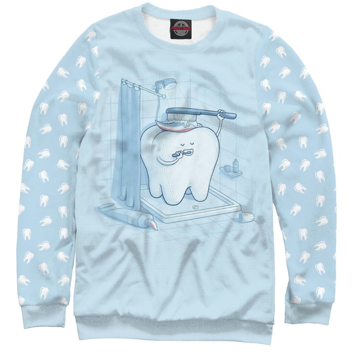 Свитшот для мальчика "Зубик Моется" , рост 152 см VRC-727398