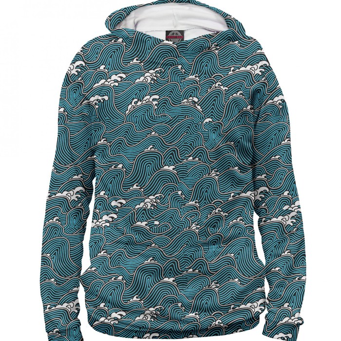 Худи для девочки "Волны" , рост 140 см ABS-112330