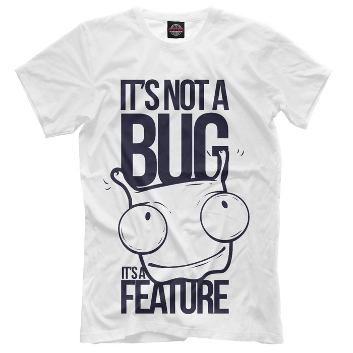 Футболка для мальчика "Не баг, а фича!" , рост 110 см ITT-286258