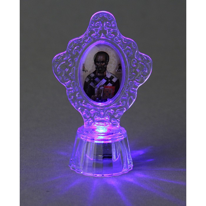 Икона "Николай Чудотворец" со светодиодом