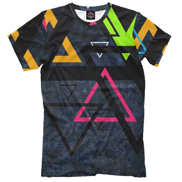 Футболка для мальчика "Треугольник" , рост 152 см APD-181114