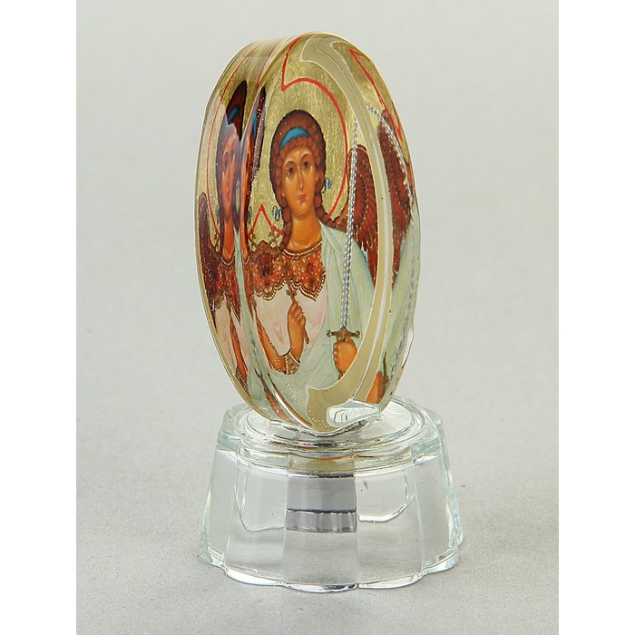 Икона "Ангел Хранитель" со светодиодом, овальная