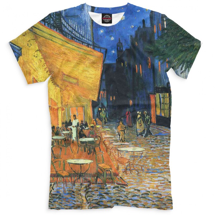 Футболка для мальчика "Ночная терасса кафе" , рост 122 см GHI-749427