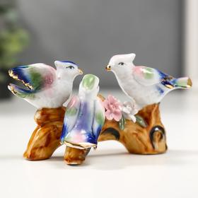 

Нэцкэ "3 птички королька на ветке" 14×5 см