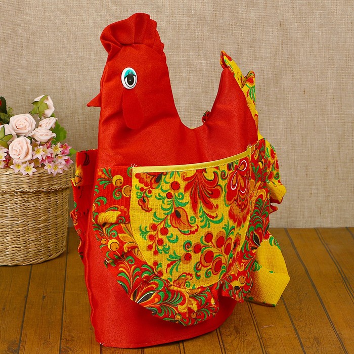 Грелка на чайник «Курица», роспись