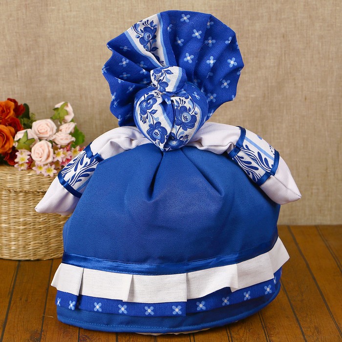 Грелка на чайник «Барыня», синяя роспись