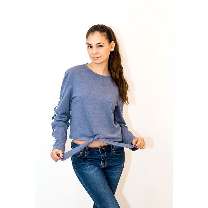 Джемпер (толстовка) женский WF33217 цвет индиго, р-р 44