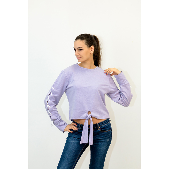 Джемпер (толстовка) женский WF33217 цвет лиловый, р-р 46