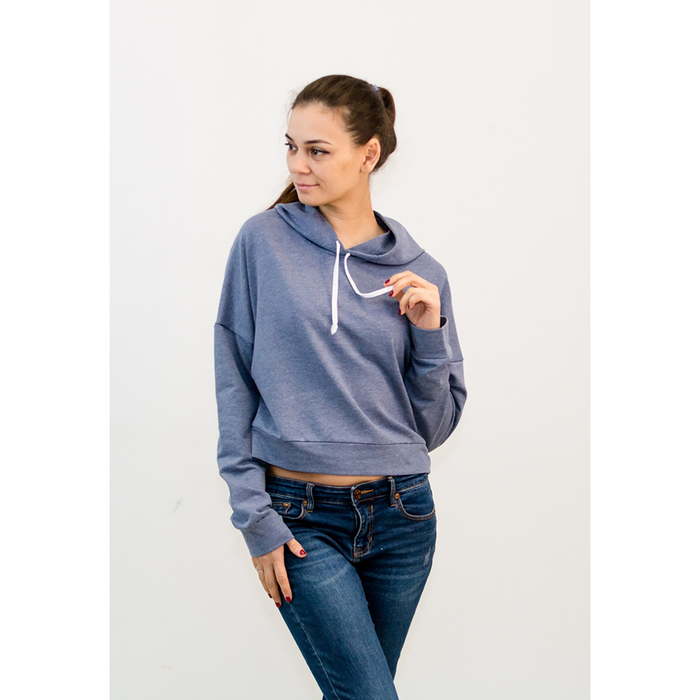 Джемпер (толстовка) женский WF33517 цвет индиго, р-р 50