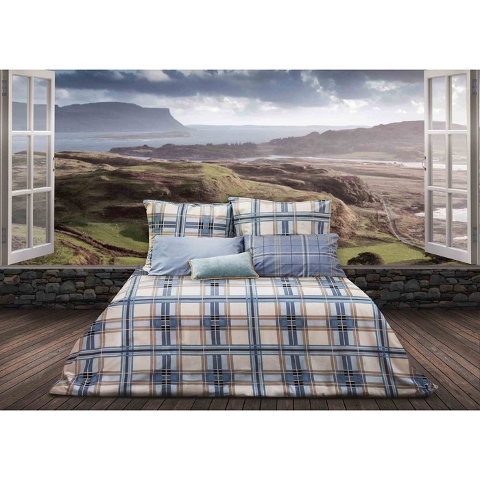 КПБ дуэт "Герой Шотландии", 220х240 см, 143х215 см-2 шт., 70х70 см-2 шт., перкаль 117 г/м2