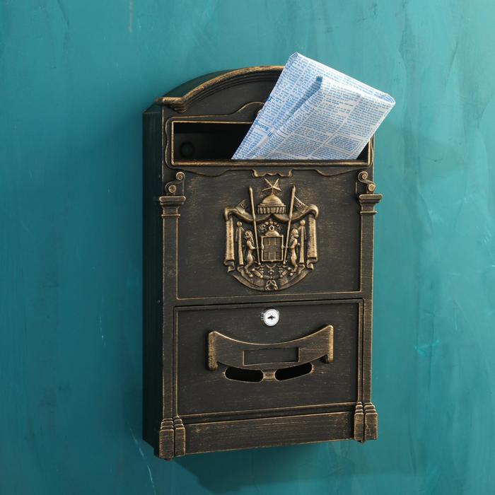Ящик почтовый №4010В, Старая бронза ящик почтовый sima land 4010в старая бронза