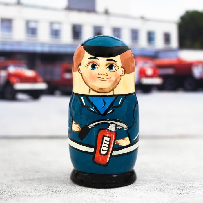 Матрешка 3 кукольная "МЧС", 11 см