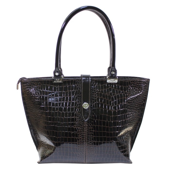 Сумка женская на молнии, 3 отделения на молнии, цвет коричневый