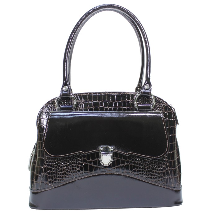 Сумка женская, отделение на молнии, цвет коричневый