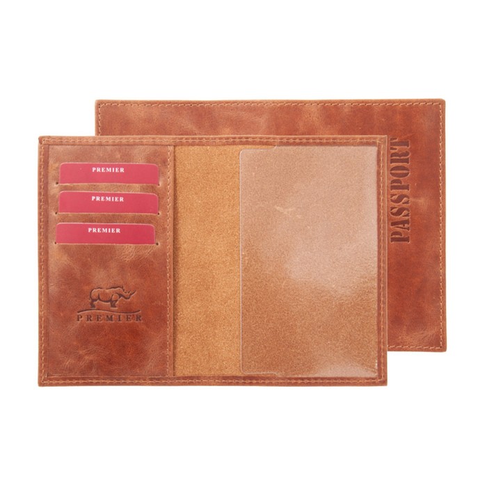 Обложка для паспорта, цвет коричневый