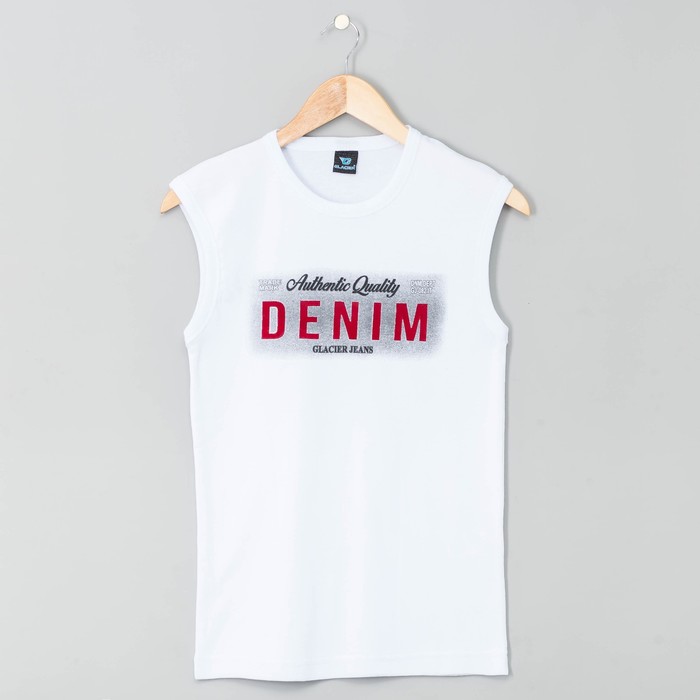 Майка мужская 382 цвет белый, р-р 44-46 (L)