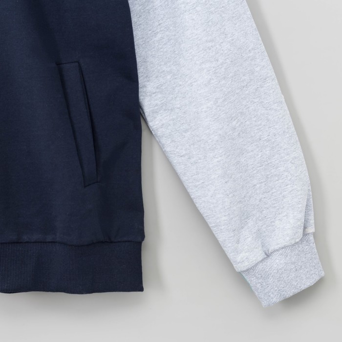 Джемпер-толстовка мужской 3074 цвет тёмно-синий, р-р 54-56 (3XL)