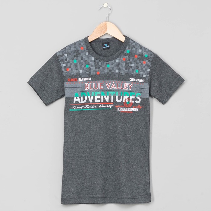 Футболка мужская 5170 цвет антрацит меланж, р-р 42-44 (M)