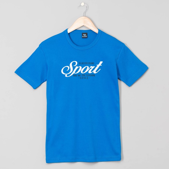 Футболка мужская 5144 цвет василёк, р-р 48-50 (2XL)