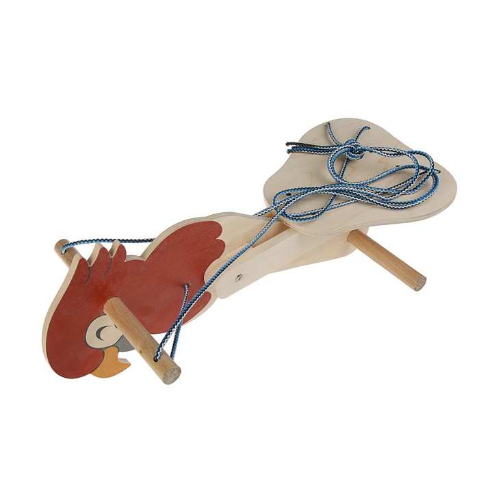 Детская качель "Попугай" с подставкой для ног, 53х60х30см