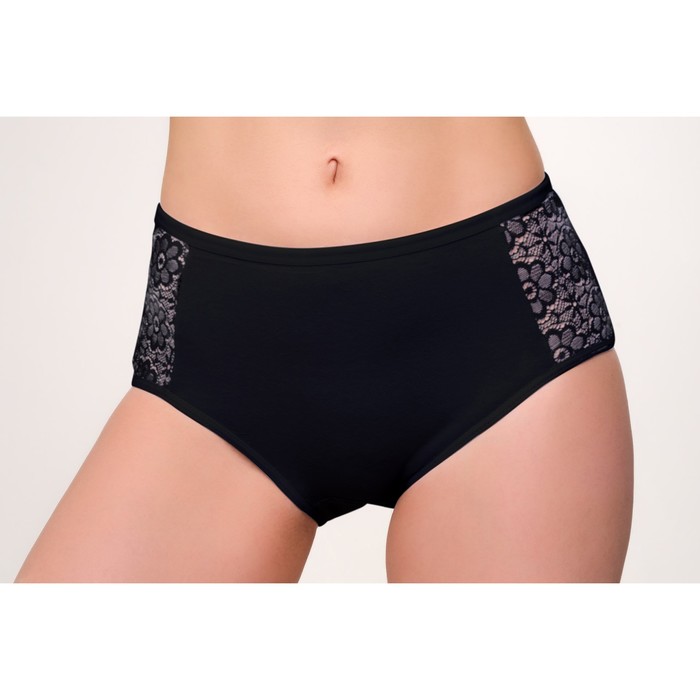 Трусы женские слипы si00390 цвет чёрный, р-р 50 (XL)