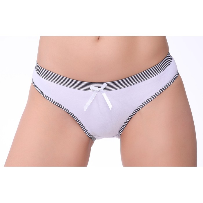 Набор трусов женских слипы (2 шт) si00529 цвет белый/серый, р-р 44 (S)
