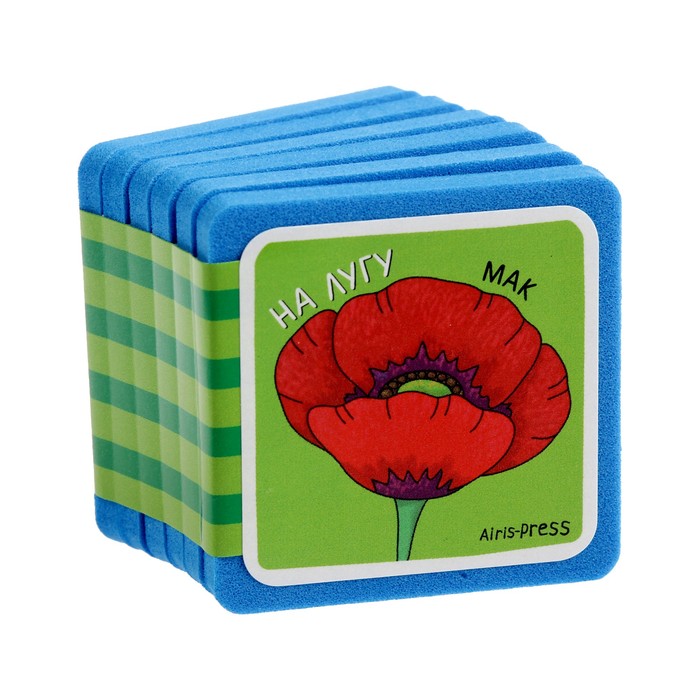 Мини-книжки EVA "Что здесь растёт? На лугу" в индивид.упак.