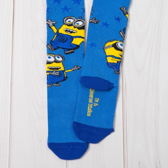 Колготки Гадкий Я "Миньоны" звезды, синий, 104-110 см